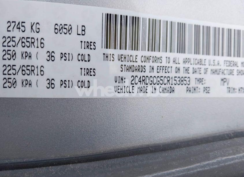 Photo 9 of 2012 Dodge Grand CARAVAN SXT (VIN 2C4RDGCG5CR153853)