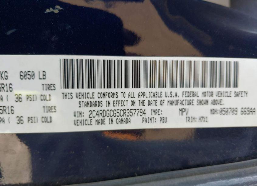 Photo 9 of 2012 Dodge Grand CARAVAN SXT (VIN 2C4RDGCG5CR357794)