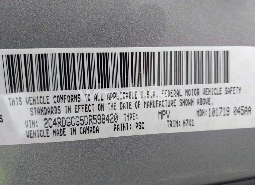 Photo 9 of 2013 Dodge Grand CARAVAN SXT (VIN 2C4RDGCG5DR598420)