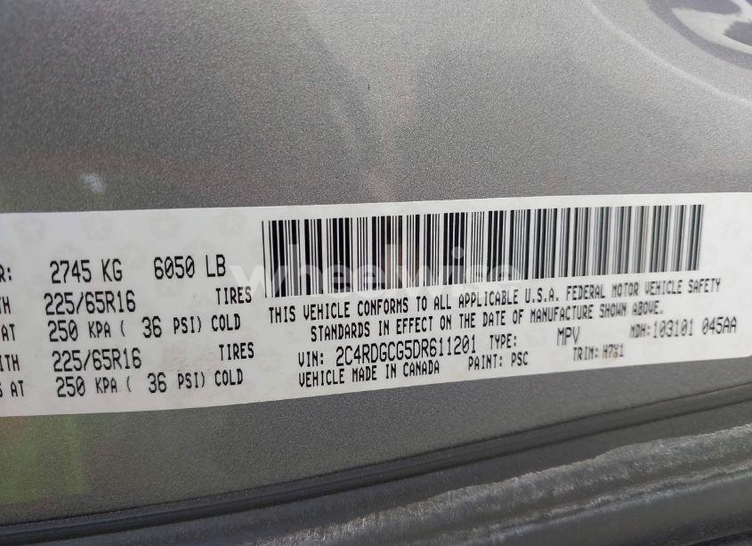 Photo 9 of 2013 Dodge Grand CARAVAN SXT (VIN 2C4RDGCG5DR611201)