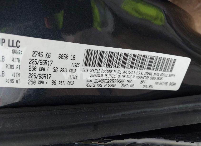 Photo 9 of 2013 Dodge Grand CARAVAN SXT (VIN 2C4RDGCG5DR738885)