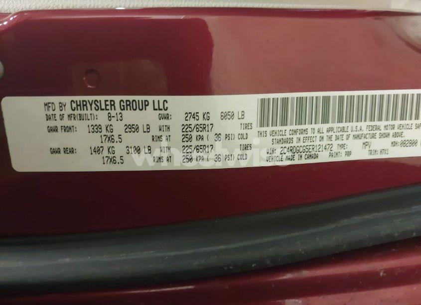 Photo 9 of 2014 Dodge Grand CARAVAN SXT (VIN 2C4RDGCG5ER121472)