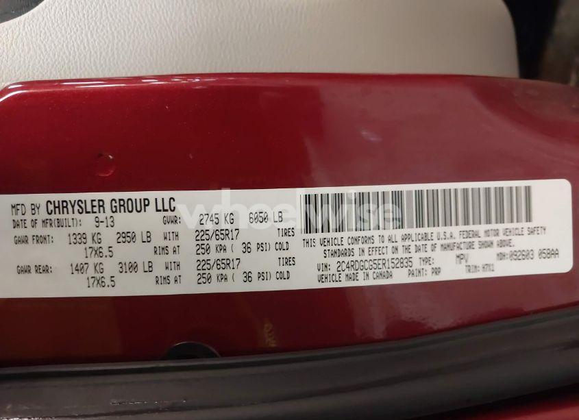 Photo 9 of 2014 Dodge Grand CARAVAN SXT (VIN 2C4RDGCG5ER152835)