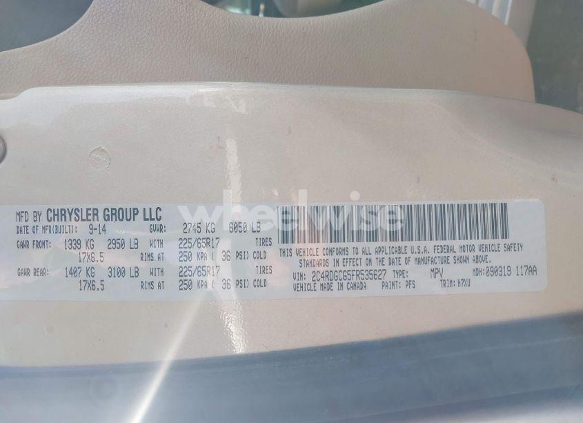 Photo 9 of 2015 Dodge Grand CARAVAN SXT (VIN 2C4RDGCG5FR535627)