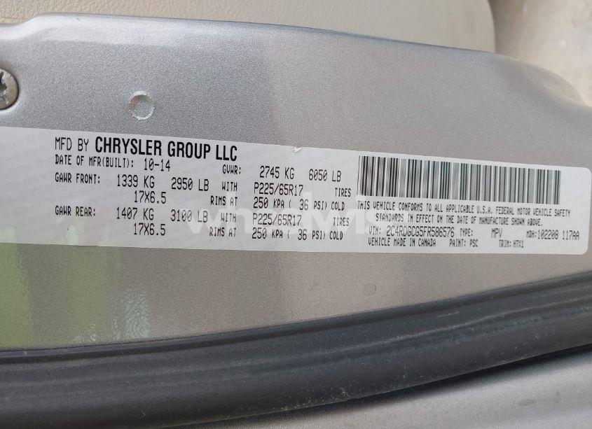 Photo 9 of 2015 Dodge Grand CARAVAN SXT (VIN 2C4RDGCG5FR586576)