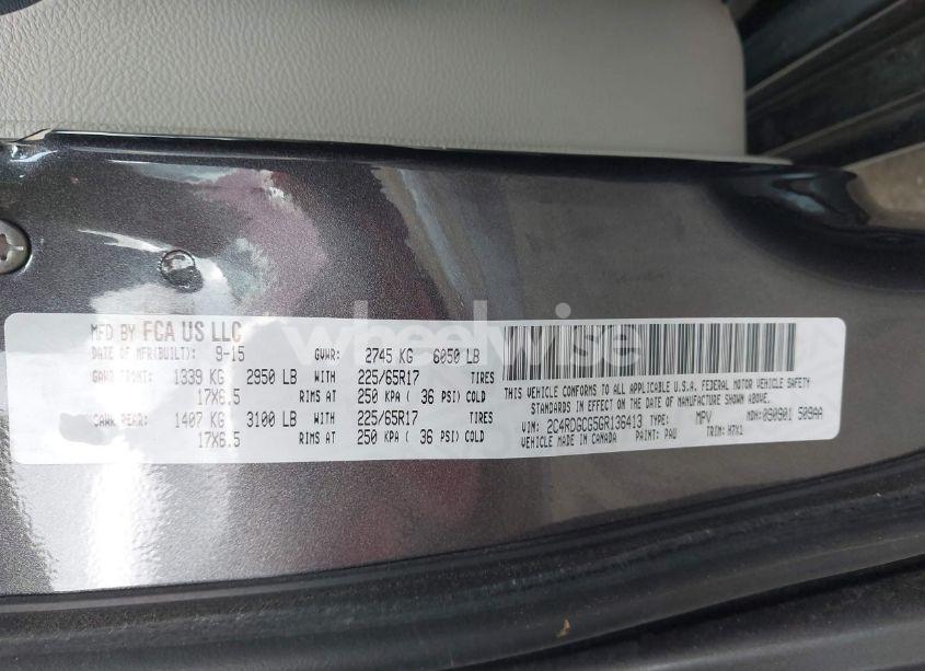 Photo 9 of 2016 Dodge Grand CARAVAN SXT (VIN 2C4RDGCG5GR136413)