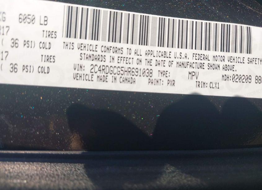 Photo 9 of 2017 Dodge Grand CARAVAN SXT (VIN 2C4RDGCG5HR691038)