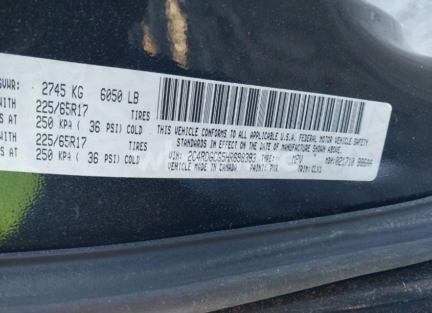 Photo 9 of 2017 Dodge Grand CARAVAN SXT (VIN 2C4RDGCG5HR698393)