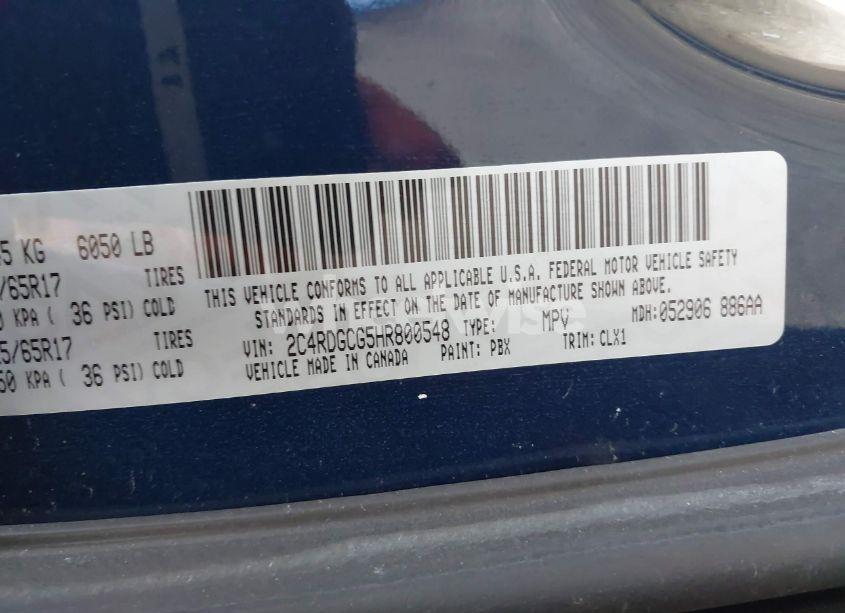 Photo 9 of 2017 Dodge Grand CARAVAN SXT (VIN 2C4RDGCG5HR800548)