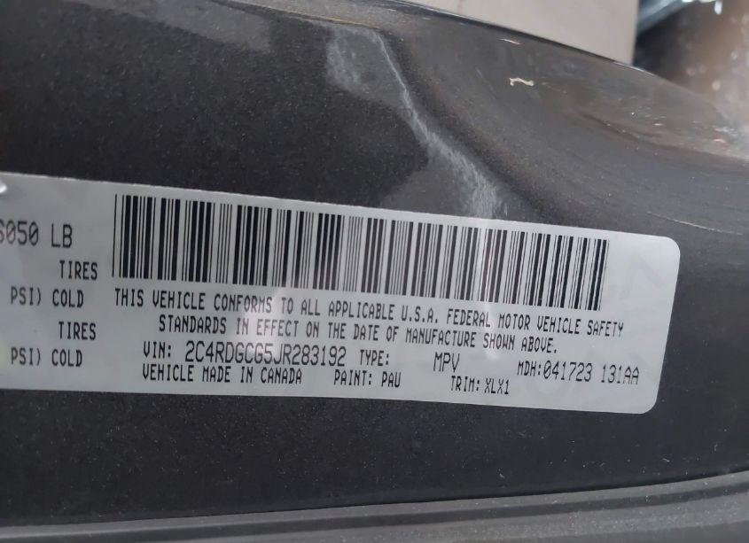 Photo 9 of 2018 Dodge Grand CARAVAN SXT (VIN 2C4RDGCG5JR283192)