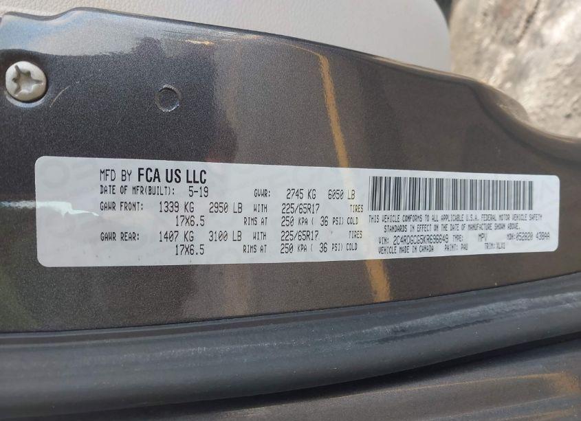 Photo 9 of 2019 Dodge Grand CARAVAN SXT (VIN 2C4RDGCG5KR696649)