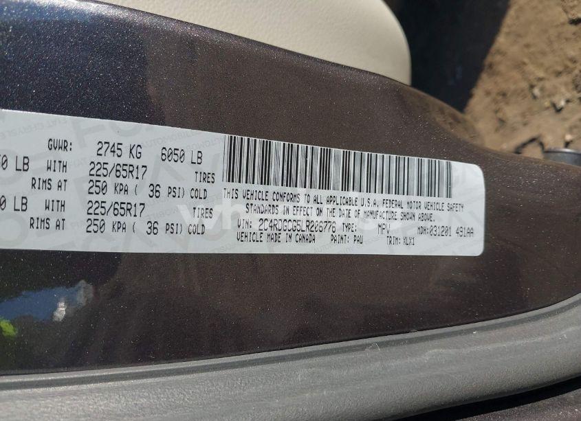 Photo 9 of 2020 Dodge Grand CARAVAN SXT (VIN 2C4RDGCG5LR206776)