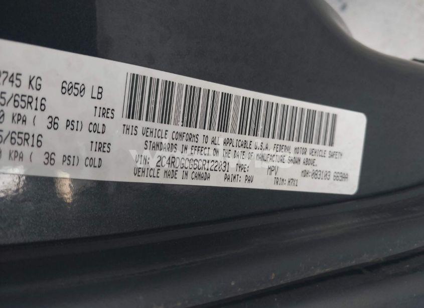 Photo 9 of 2012 Dodge Grand CARAVAN SXT (VIN 2C4RDGCG6CR122031)