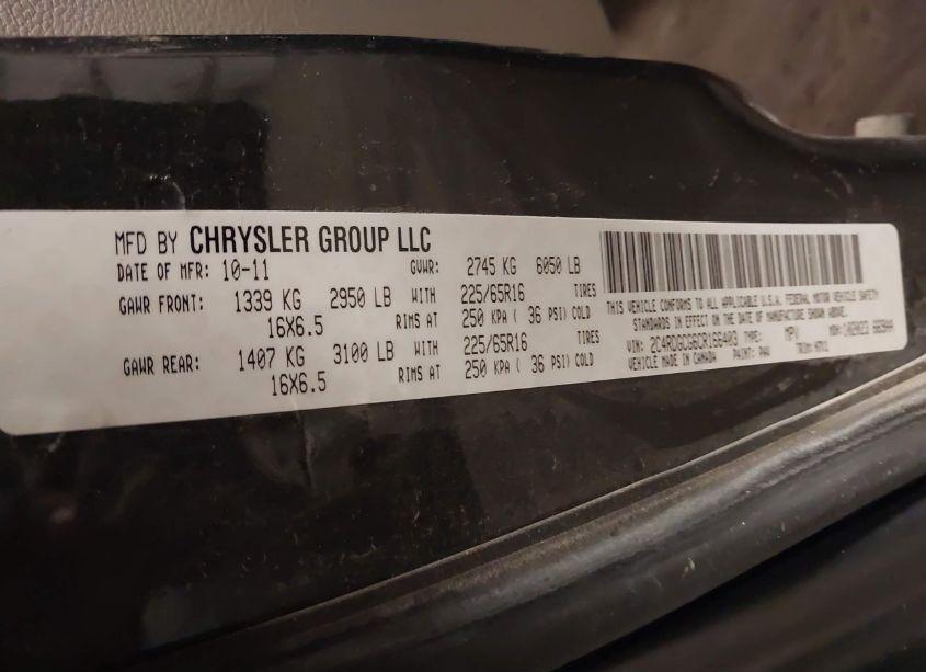 Photo 9 of 2012 Dodge Grand CARAVAN SXT (VIN 2C4RDGCG6CR166403)