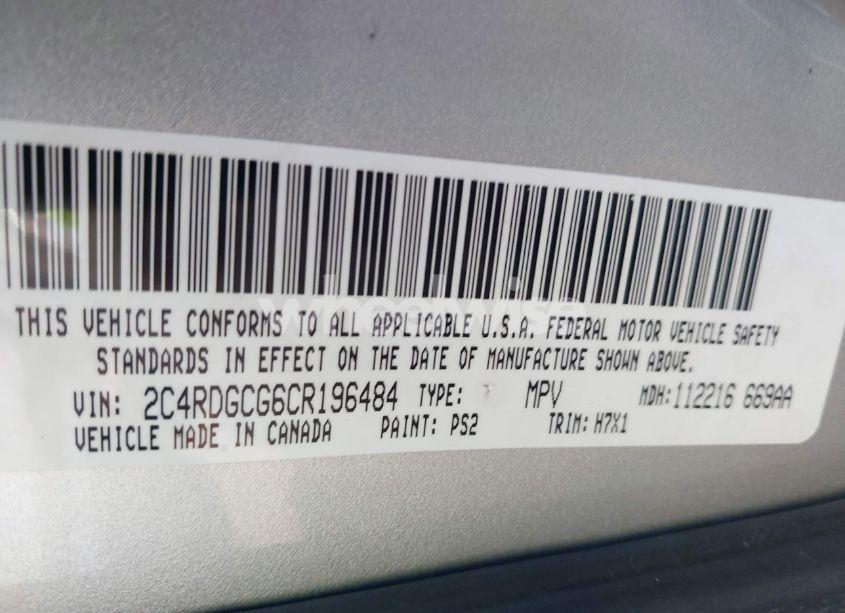 Photo 9 of 2012 Dodge Grand CARAVAN SXT (VIN 2C4RDGCG6CR196484)