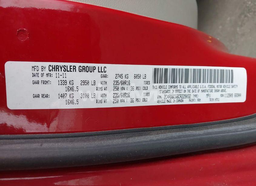 Photo 9 of 2012 Dodge Grand CARAVAN SXT (VIN 2C4RDGCG6CR229032)