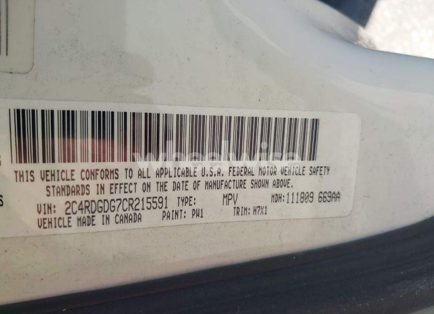 Photo 9 of 2012 Dodge Grand CARAVAN SXT (VIN 2C4RDGCG6CR275427)