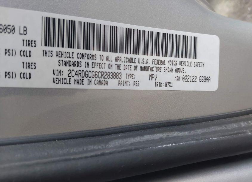 Photo 9 of 2012 Dodge Grand CARAVAN SXT (VIN 2C4RDGCG6CR283883)