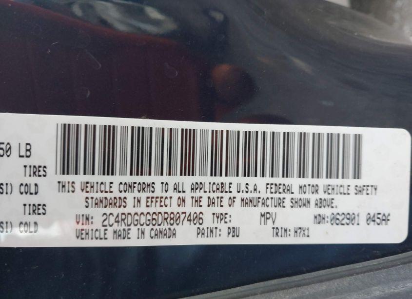 Photo 9 of 2013 Dodge Grand CARAVAN SXT (VIN 2C4RDGCG6DR807406)