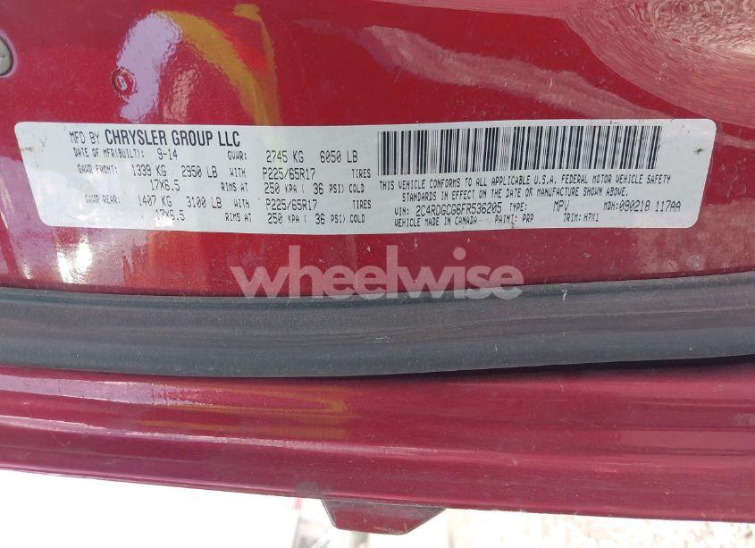 Photo 9 of 2015 Dodge Grand CARAVAN SXT (VIN 2C4RDGCG6FR536205)