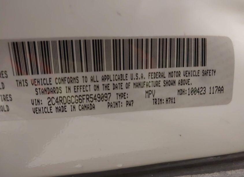 Photo 9 of 2015 Dodge Grand CARAVAN SXT (VIN 2C4RDGCG6FR549097)