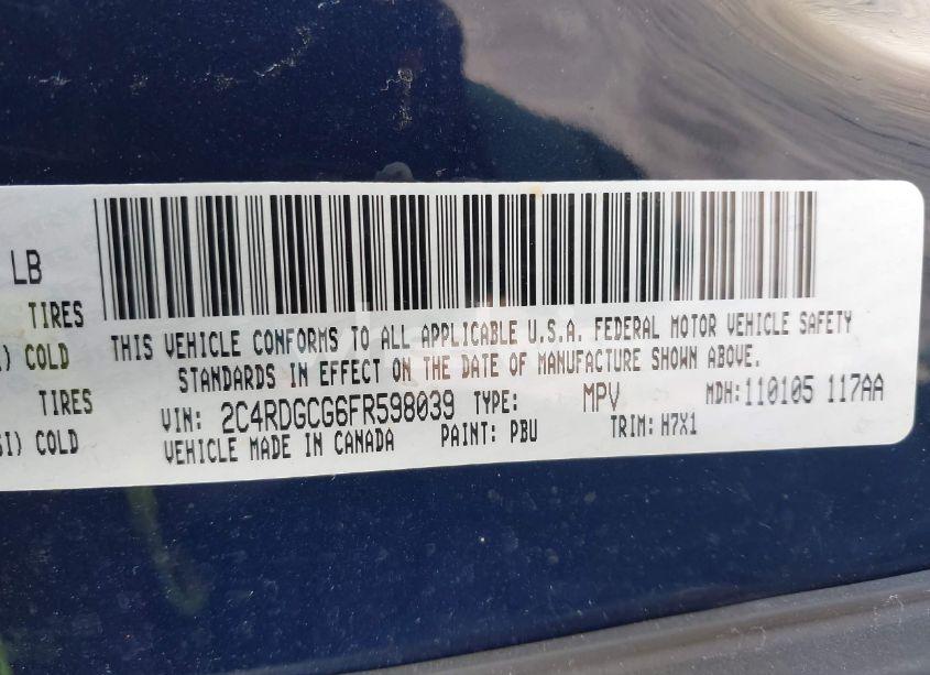 Photo 9 of 2015 Dodge Grand CARAVAN SXT (VIN 2C4RDGCG6FR598039)