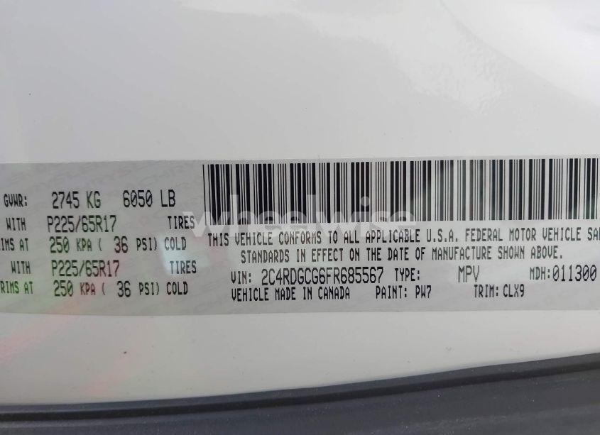 Photo 9 of 2015 Dodge Grand CARAVAN SXT PLUS (VIN 2C4RDGCG6FR685567)