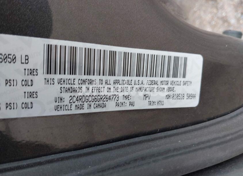 Photo 9 of 2016 Dodge Grand CARAVAN SXT (VIN 2C4RDGCG6GR264773)