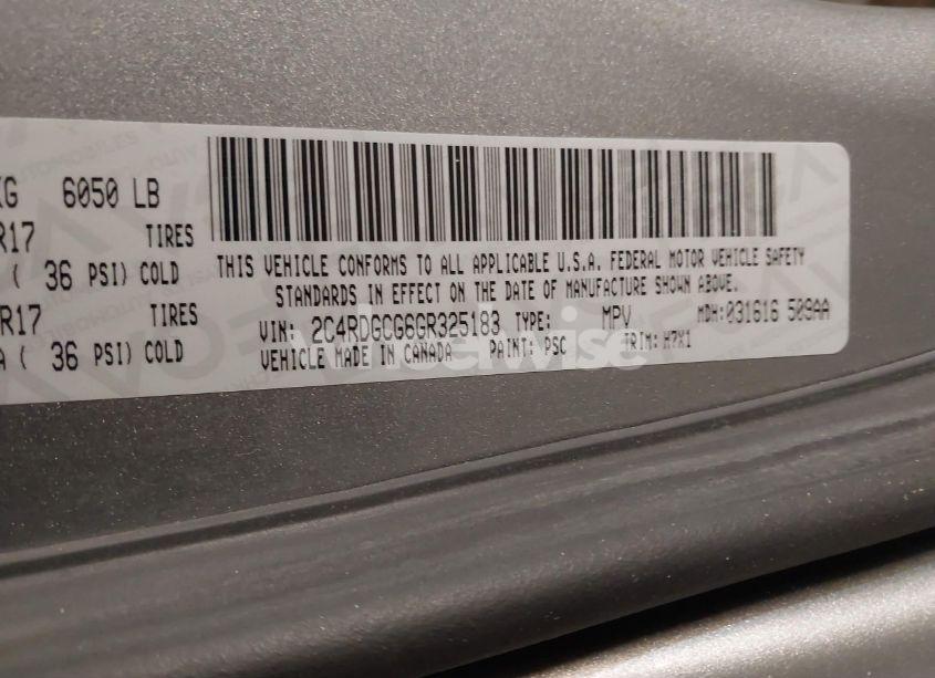 Photo 9 of 2016 Dodge Grand CARAVAN SXT (VIN 2C4RDGCG6GR325183)