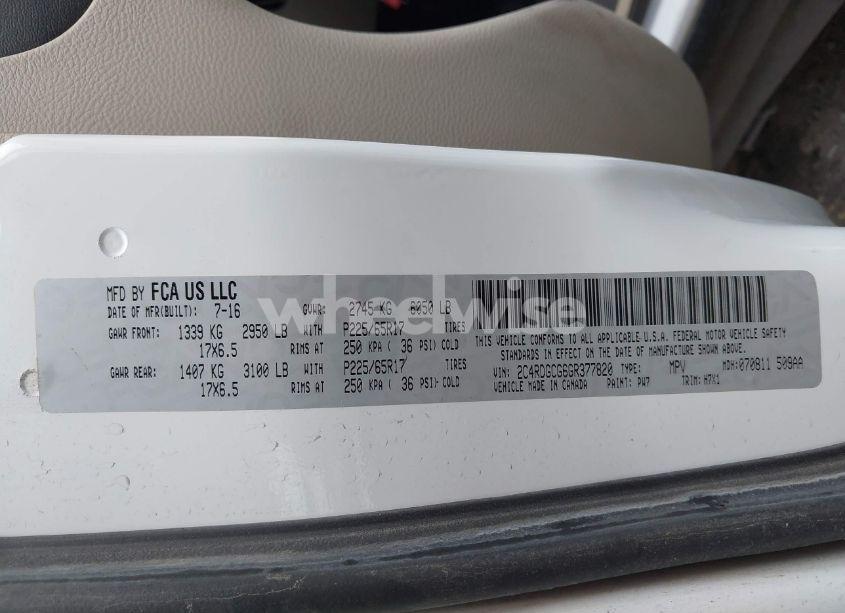 Photo 9 of 2016 Dodge Grand CARAVAN SXT (VIN 2C4RDGCG6GR377820)