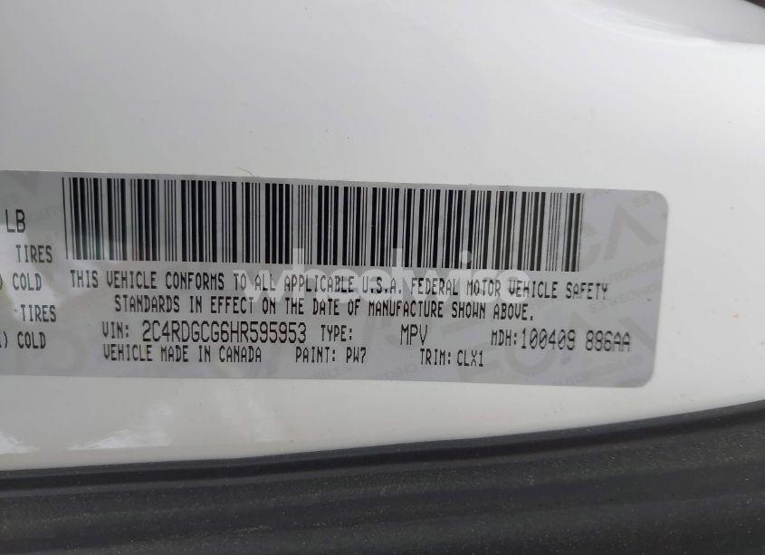 Photo 9 of 2017 Dodge Grand CARAVAN SXT (VIN 2C4RDGCG6HR595953)