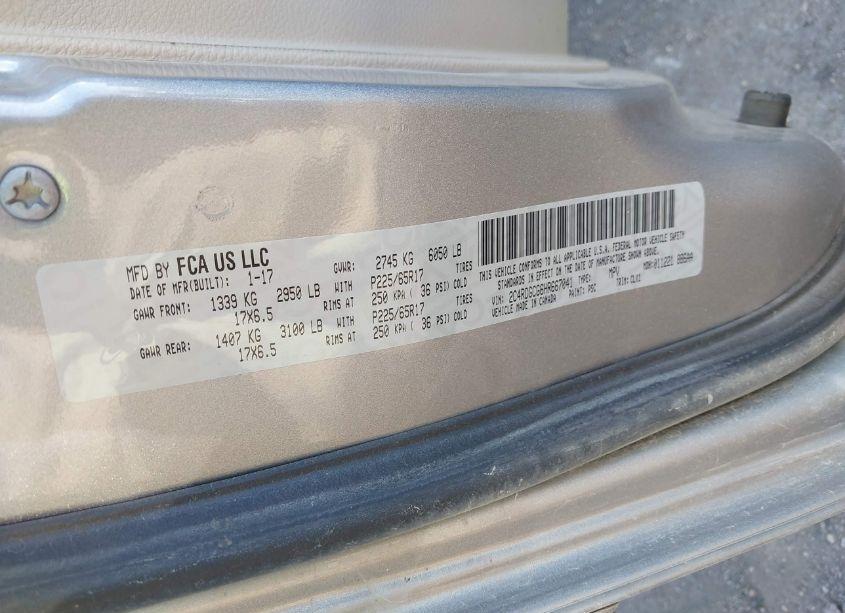 Photo 9 of 2017 Dodge Grand CARAVAN SXT (VIN 2C4RDGCG6HR667041)