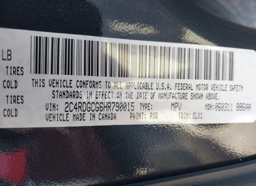 Photo 9 of 2017 Dodge Grand CARAVAN SXT (VIN 2C4RDGCG6HR790015)