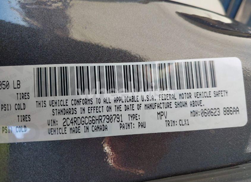 Photo 9 of 2017 Dodge Grand CARAVAN SXT (VIN 2C4RDGCG6HR790791)