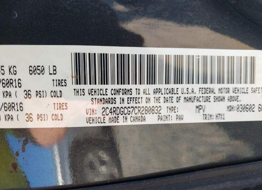 Photo 9 of 2012 Dodge Grand CARAVAN SXT (VIN 2C4RDGCG7CR280832)