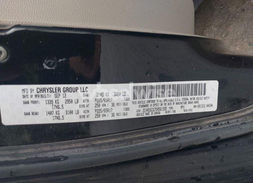Photo 9 of 2013 Dodge Grand CARAVAN SXT (VIN 2C4RDGCG7DR561935)