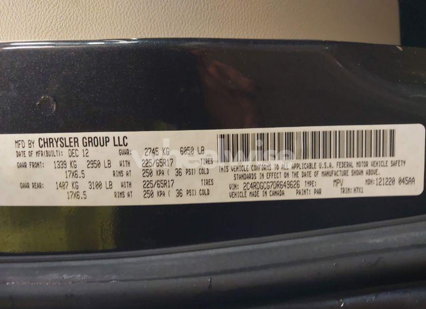 Photo 9 of 2013 Dodge Grand CARAVAN SXT (VIN 2C4RDGCG7DR649626)