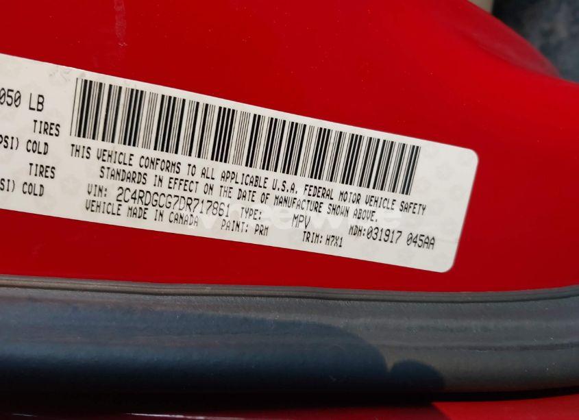 Photo 9 of 2013 Dodge Grand CARAVAN SXT (VIN 2C4RDGCG7DR717861)