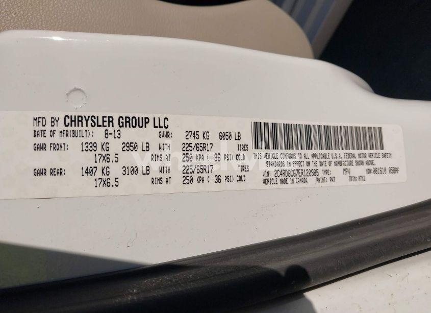 Photo 9 of 2014 Dodge Grand CARAVAN SXT (VIN 2C4RDGCG7ER120985)