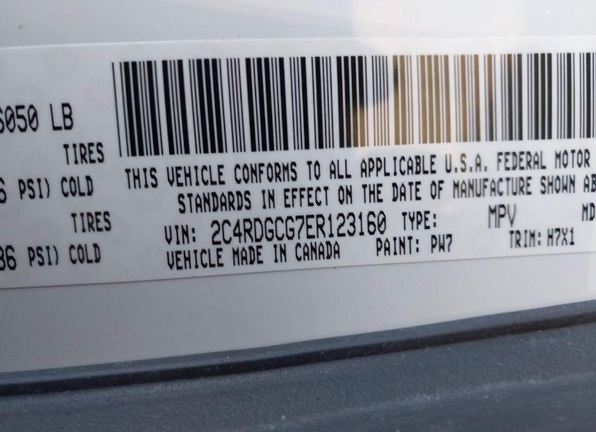 Photo 9 of 2014 Dodge Grand CARAVAN SXT (VIN 2C4RDGCG7ER123160)