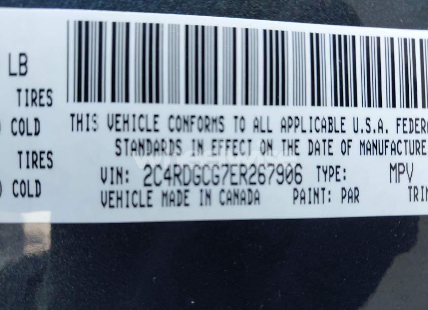 Photo 9 of 2014 Dodge Grand CARAVAN SXT 30TH ANNIVERSARY (VIN 2C4RDGCG7ER267906)