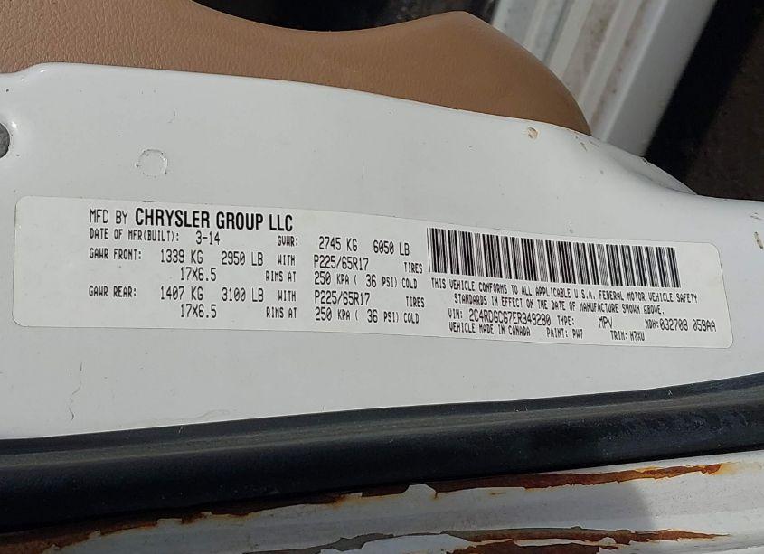 Photo 9 of 2014 Dodge Grand CARAVAN SXT/SXT 30TH ANNIVERSARY (VIN 2C4RDGCG7ER349280)