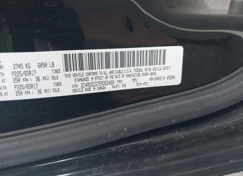 Photo 9 of 2014 Dodge Grand CARAVAN SXT (VIN 2C4RDGCG7ER352468)