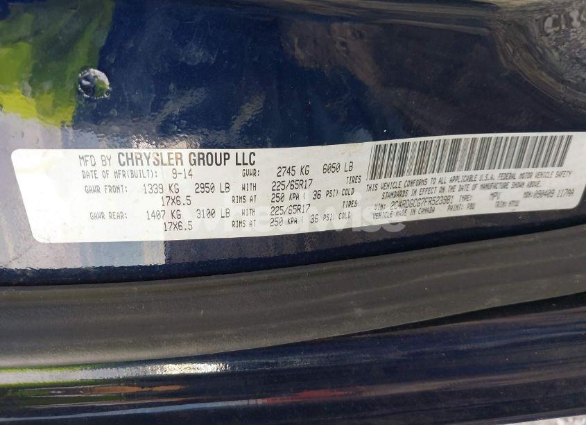 Photo 9 of 2015 Dodge Grand CARAVAN SXT (VIN 2C4RDGCG7FR523981)