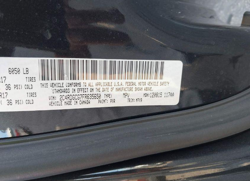 Photo 9 of 2015 Dodge Grand CARAVAN SXT (VIN 2C4RDGCG7FR635650)
