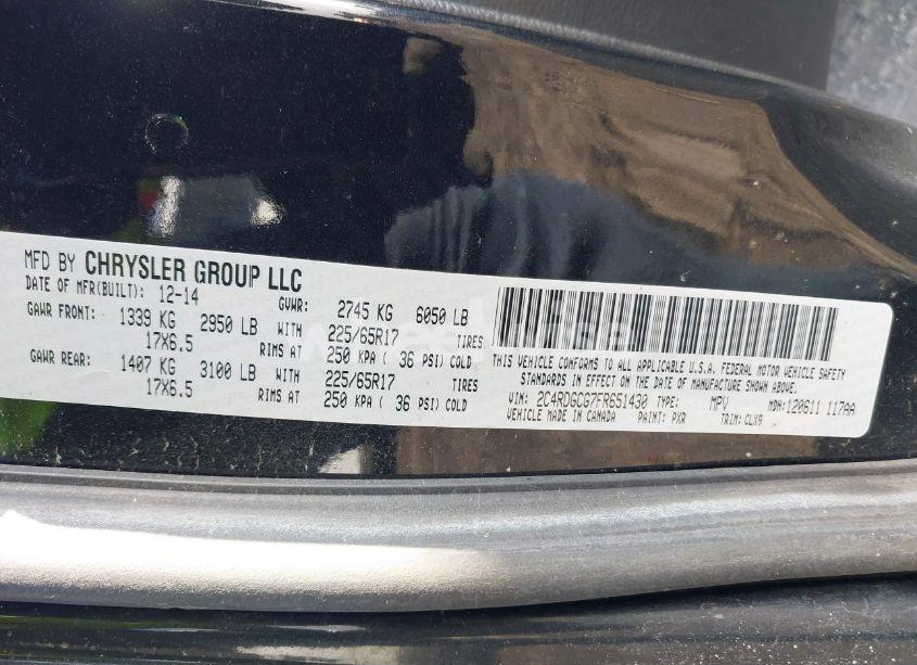 Photo 9 of 2015 Dodge Grand CARAVAN SXT PLUS (VIN 2C4RDGCG7FR651430)