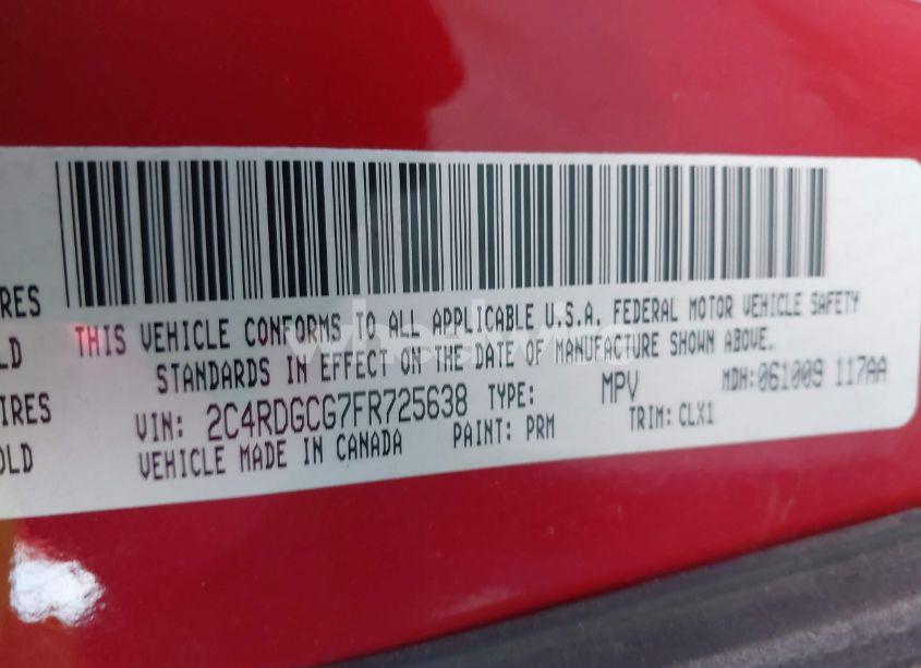 Photo 9 of 2015 Dodge Grand CARAVAN SXT PLUS (VIN 2C4RDGCG7FR725638)