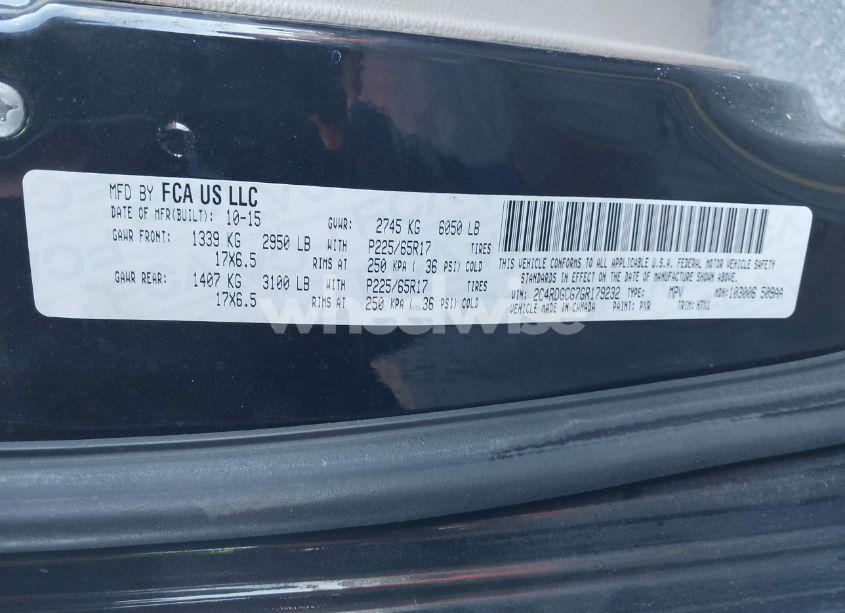 Photo 9 of 2016 Dodge Grand CARAVAN SXT (VIN 2C4RDGCG7GR179232)