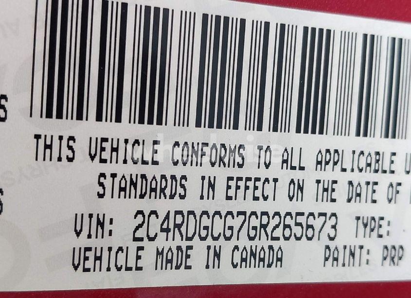 Photo 9 of 2016 Dodge Grand CARAVAN SXT (VIN 2C4RDGCG7GR265673)