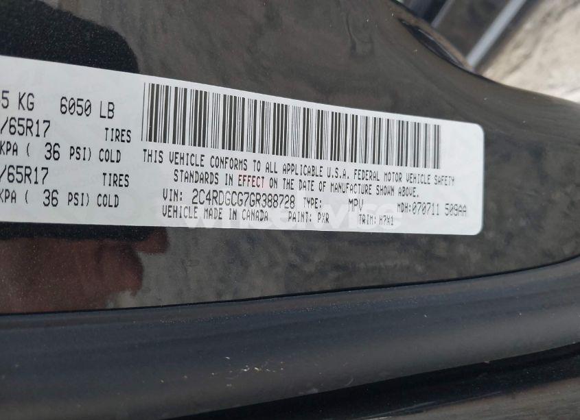 Photo 9 of 2016 Dodge Grand CARAVAN SXT (VIN 2C4RDGCG7GR388728)